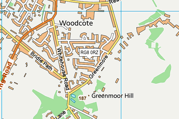 RG8 0RZ map - OS VectorMap District (Ordnance Survey)