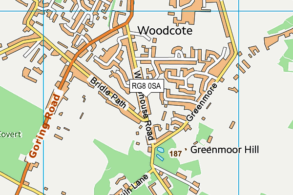 RG8 0SA map - OS VectorMap District (Ordnance Survey)