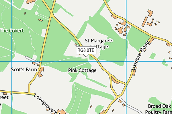 RG8 0TE map - OS VectorMap District (Ordnance Survey)