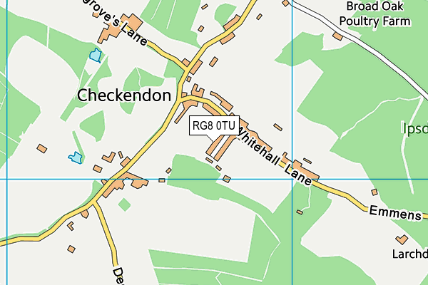 RG8 0TU map - OS VectorMap District (Ordnance Survey)