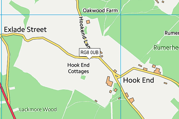 RG8 0UB map - OS VectorMap District (Ordnance Survey)
