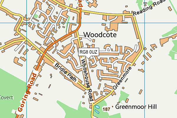RG8 0UZ map - OS VectorMap District (Ordnance Survey)