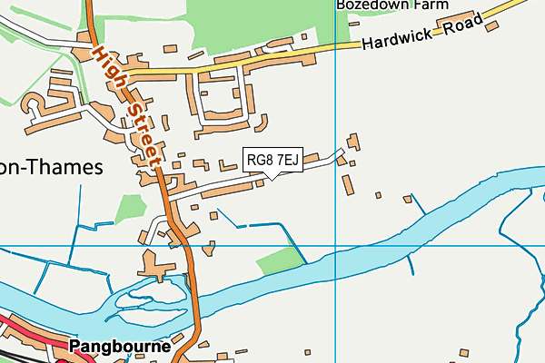 Whitchurch On Thames Cricket Club map (RG8 7EJ) - OS VectorMap District (Ordnance Survey)