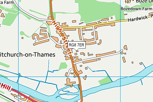 RG8 7ER map - OS VectorMap District (Ordnance Survey)