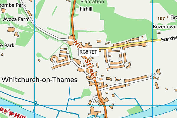 RG8 7ET map - OS VectorMap District (Ordnance Survey)