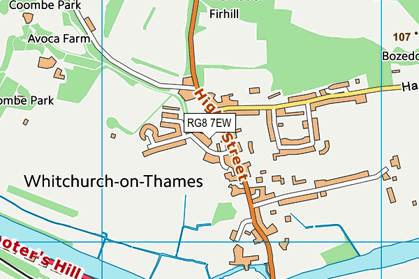 RG8 7EW map - OS VectorMap District (Ordnance Survey)