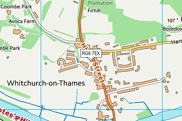 RG8 7EX map - OS VectorMap District (Ordnance Survey)