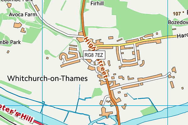 RG8 7EZ map - OS VectorMap District (Ordnance Survey)