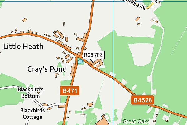 RG8 7FZ map - OS VectorMap District (Ordnance Survey)