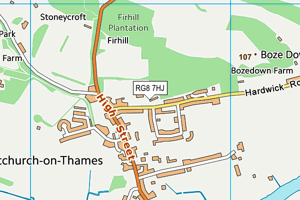 RG8 7HJ map - OS VectorMap District (Ordnance Survey)