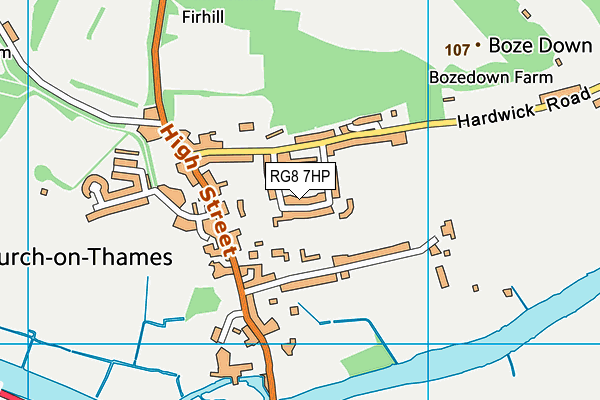 RG8 7HP map - OS VectorMap District (Ordnance Survey)