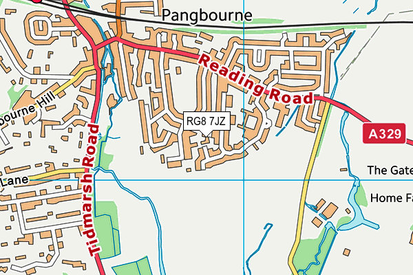 RG8 7JZ map - OS VectorMap District (Ordnance Survey)