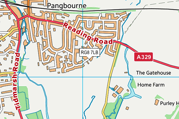 Pangbourne Primary School map (RG8 7LB) - OS VectorMap District (Ordnance Survey)