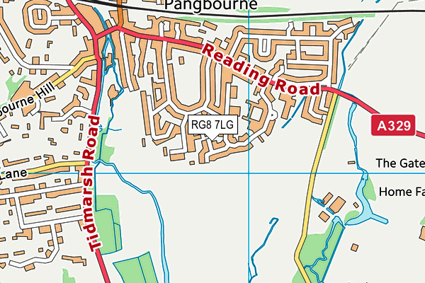 RG8 7LG map - OS VectorMap District (Ordnance Survey)