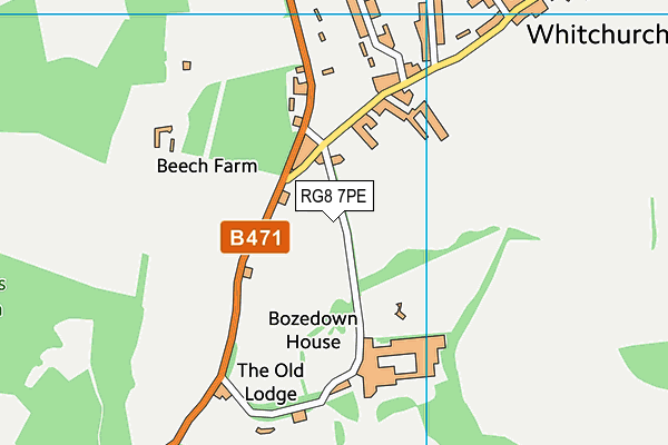 RG8 7PE map - OS VectorMap District (Ordnance Survey)