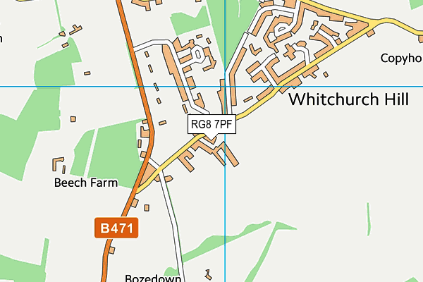 RG8 7PF map - OS VectorMap District (Ordnance Survey)