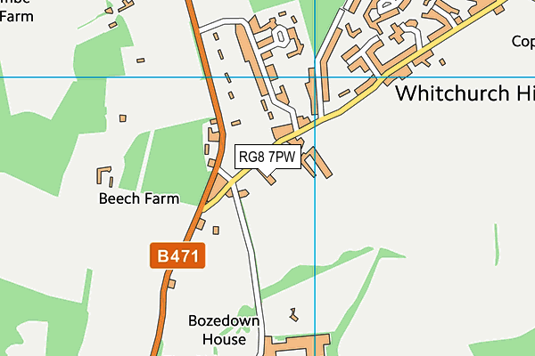 RG8 7PW map - OS VectorMap District (Ordnance Survey)
