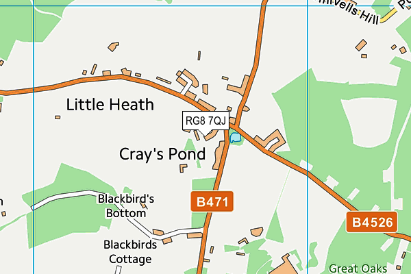 RG8 7QJ map - OS VectorMap District (Ordnance Survey)