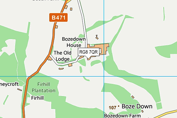 RG8 7QR map - OS VectorMap District (Ordnance Survey)