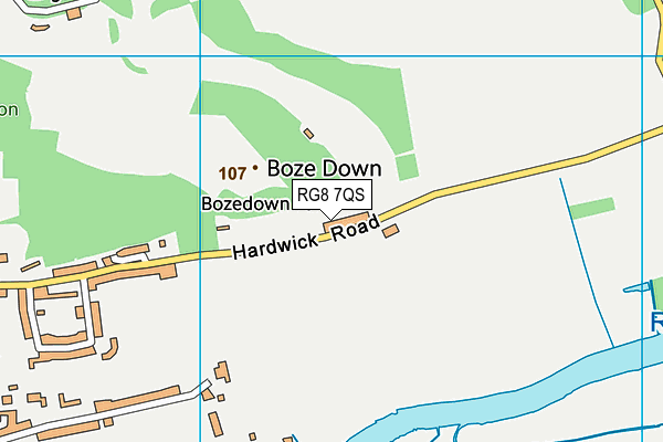 RG8 7QS map - OS VectorMap District (Ordnance Survey)