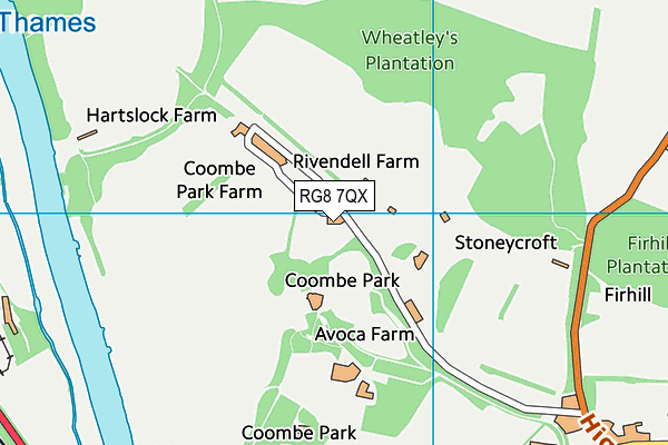 RG8 7QX map - OS VectorMap District (Ordnance Survey)