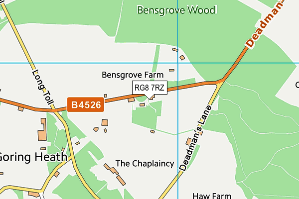 RG8 7RZ map - OS VectorMap District (Ordnance Survey)