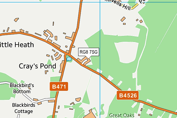 RG8 7SG map - OS VectorMap District (Ordnance Survey)