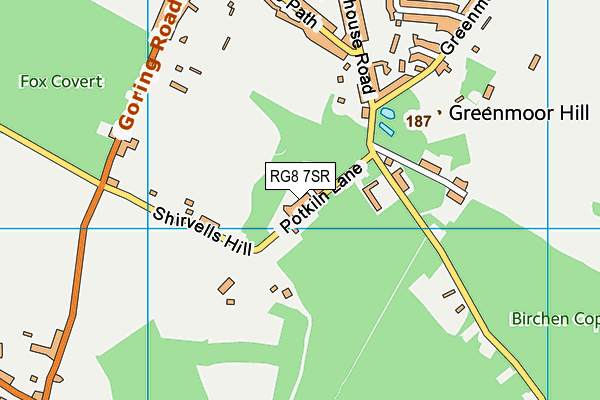 RG8 7SR map - OS VectorMap District (Ordnance Survey)