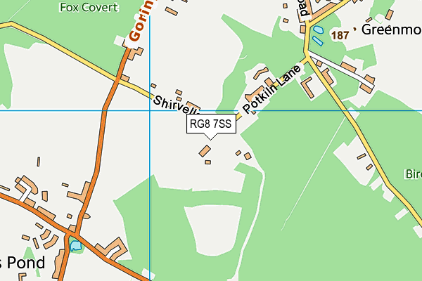 RG8 7SS map - OS VectorMap District (Ordnance Survey)