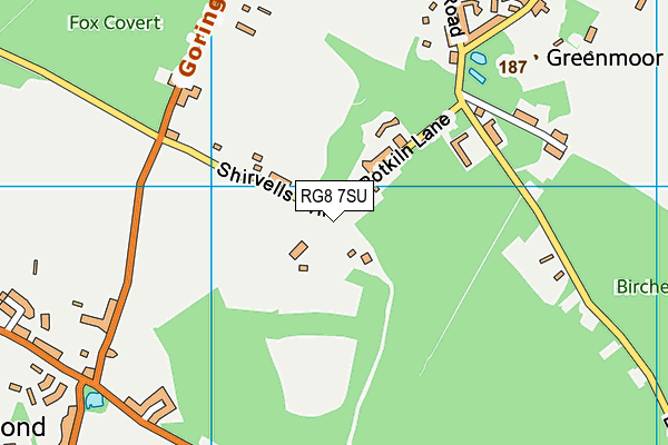 RG8 7SU map - OS VectorMap District (Ordnance Survey)