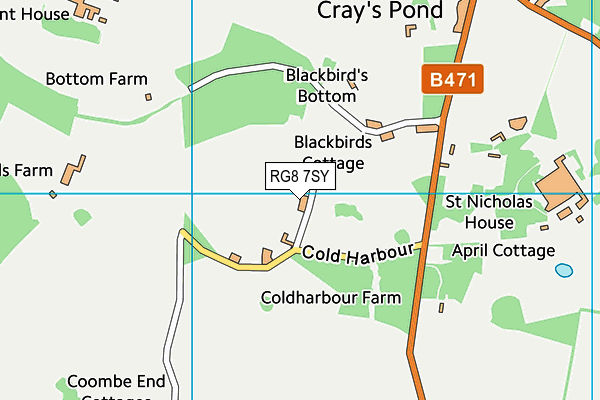 RG8 7SY map - OS VectorMap District (Ordnance Survey)