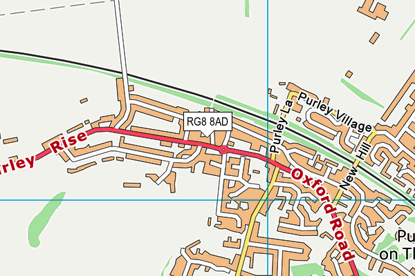 RG8 8AD map - OS VectorMap District (Ordnance Survey)