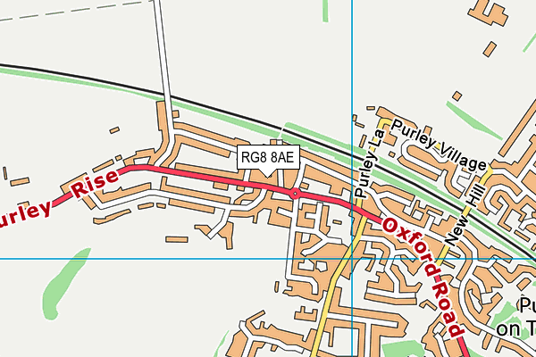 RG8 8AE map - OS VectorMap District (Ordnance Survey)