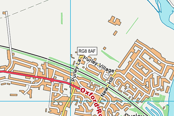 RG8 8AF map - OS VectorMap District (Ordnance Survey)