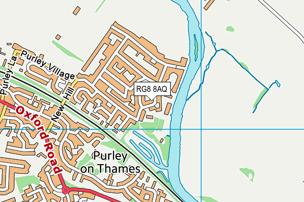 RG8 8AQ map - OS VectorMap District (Ordnance Survey)