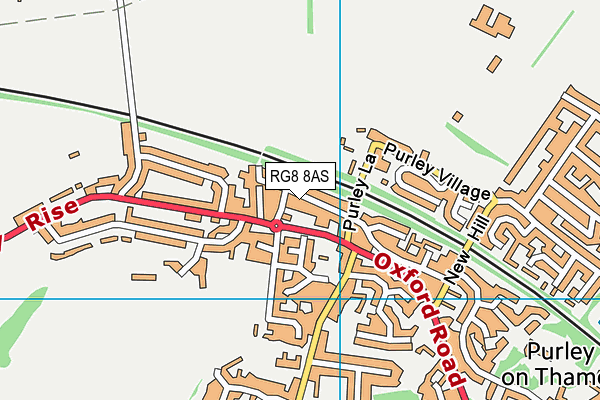 RG8 8AS map - OS VectorMap District (Ordnance Survey)