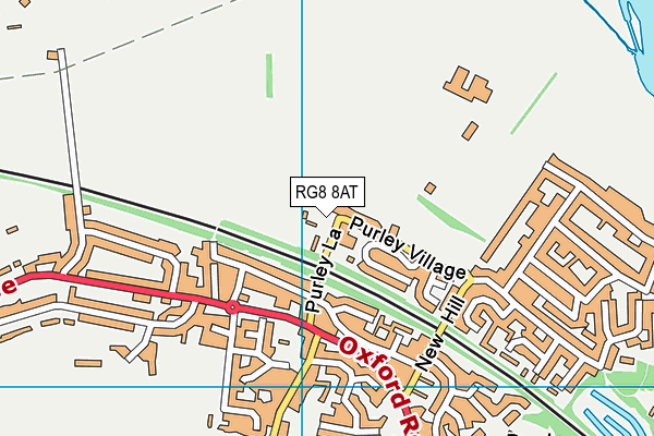 RG8 8AT map - OS VectorMap District (Ordnance Survey)