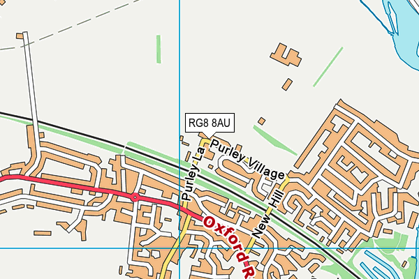 RG8 8AU map - OS VectorMap District (Ordnance Survey)