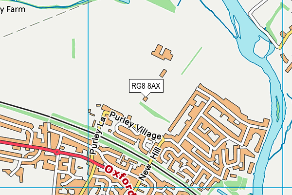 RG8 8AX map - OS VectorMap District (Ordnance Survey)