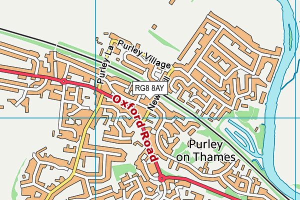 RG8 8AY map - OS VectorMap District (Ordnance Survey)