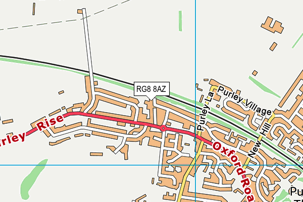 RG8 8AZ map - OS VectorMap District (Ordnance Survey)