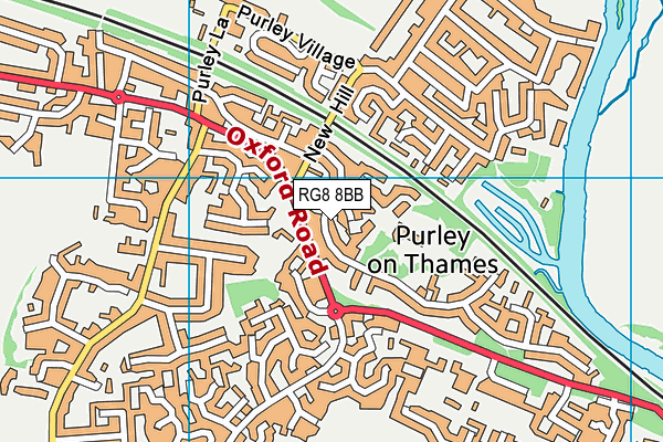 RG8 8BB map - OS VectorMap District (Ordnance Survey)