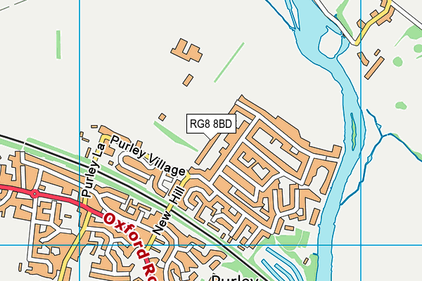 RG8 8BD map - OS VectorMap District (Ordnance Survey)