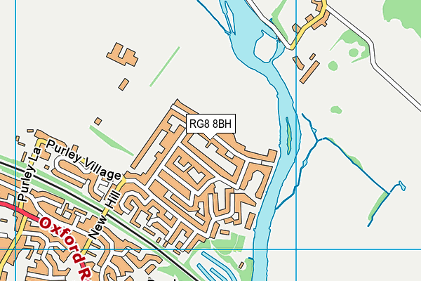RG8 8BH map - OS VectorMap District (Ordnance Survey)