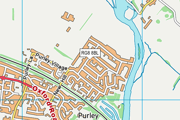 RG8 8BL map - OS VectorMap District (Ordnance Survey)