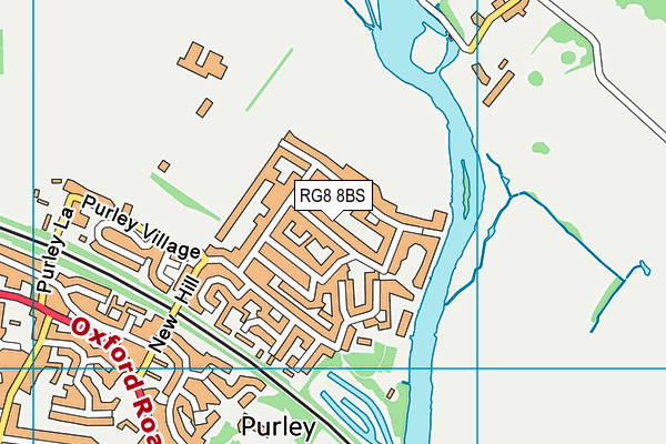 RG8 8BS map - OS VectorMap District (Ordnance Survey)