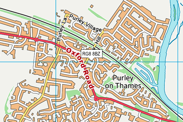 RG8 8BZ map - OS VectorMap District (Ordnance Survey)