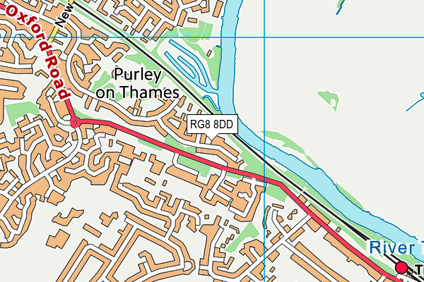 RG8 8DD map - OS VectorMap District (Ordnance Survey)