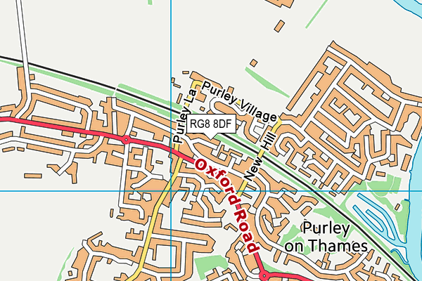 RG8 8DF map - OS VectorMap District (Ordnance Survey)