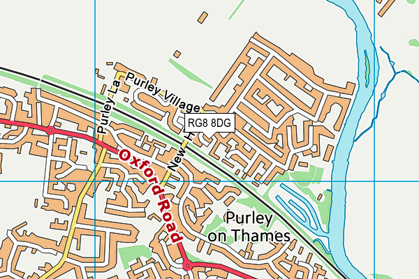 RG8 8DG map - OS VectorMap District (Ordnance Survey)